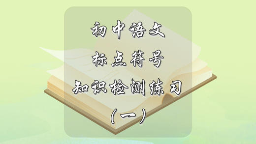 初中语文标点符号知识检测练习（一） 商品图0