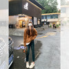 <曾小咸推荐>【焦糖玛奇朵】焦糖色毛衣+短裙牛仔裤 商品缩略图1