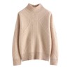 2023秋季针织衫女毛衣女半高领厚款麻花落肩宽松慵懒 商品缩略图3