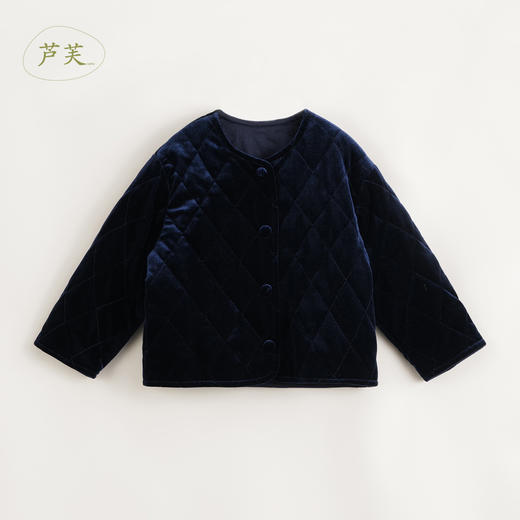 【马克珍妮 芦芙】秋冬装新款 菱格丝绒泡泡袖外套 231568 商品图1