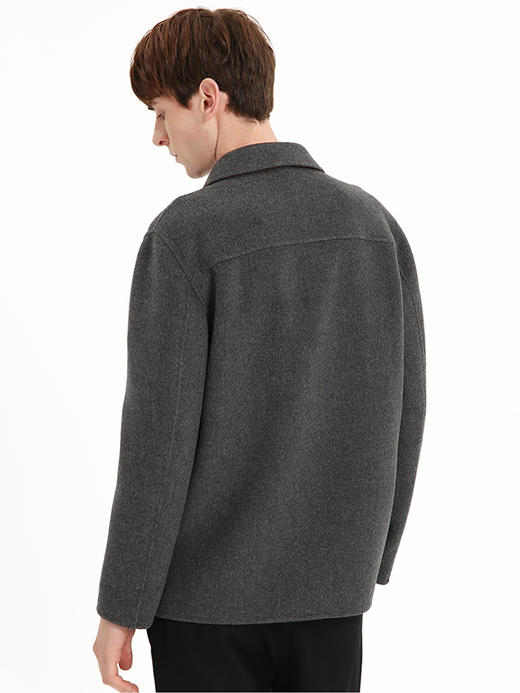 callisto灰色全绵羊毛休闲夹克 FSFEJ028C NA 商品图2