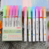 【涂鸦标记，随心选择 拍一发二！】网红曲线荧光笔6支装彩色手账笔波浪花型轮廓笔 学生划重点标记笔 商品缩略图1