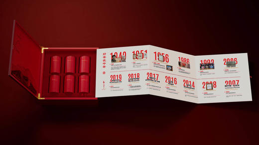 中国礼-茶叙“红八中”2023年中茶高端年份班章(2018年)288g/年份白毫银针(2020年)180g/登陆央视 商品图1