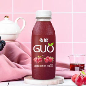依能GUO 红葡萄+覆盆子混合味饮料 350ml*15瓶 聚餐节日饮料整箱装