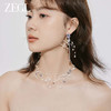 ZEGL设计师紫罗繁星系列法式仿珍珠满天星耳环女流苏耳钉银针耳饰 商品缩略图1