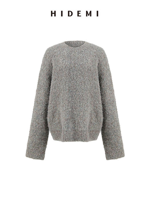 HIDEMI Snowman雪人加厚款粗针圈圈绒超保暖廓形大毛衣 商品图12