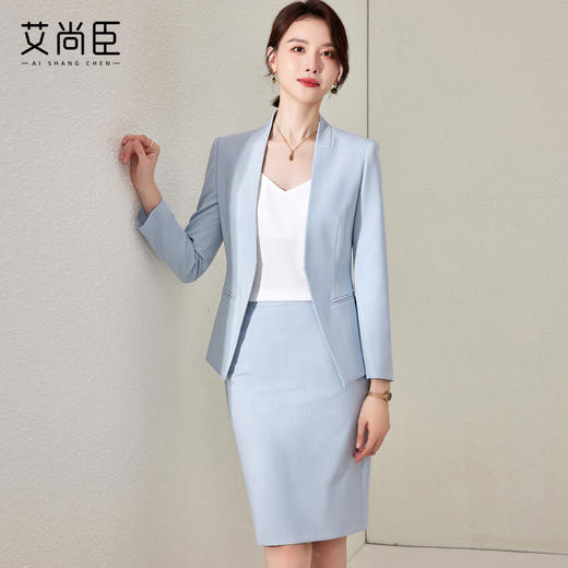 高级感西装套装秋上班服气质女神范时尚商务正式场合套装裙两件套 商品图2