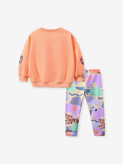 【俏皮可爱！儿童套装】秋款女童卫衣套装长袖儿童套装欧美可爱女孩裤套装，优雅长袖与欢快裤子的搭配，为孩子们营造出温暖而充满活力的秋日时光。 商品图3