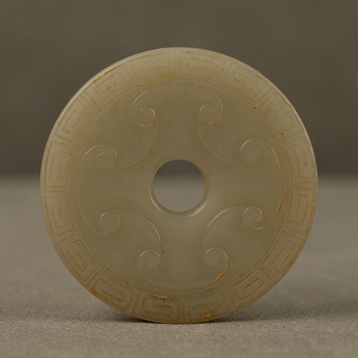 清 玉雕如意云纹璧 商品图0