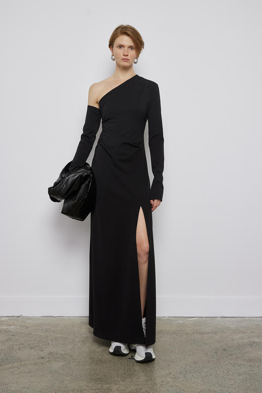 单肩连衣长裙 商品图0