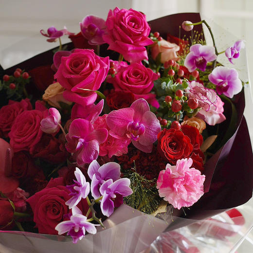 《莎乐美》弗洛伊德蝴蝶兰彩掌花束 商品图1