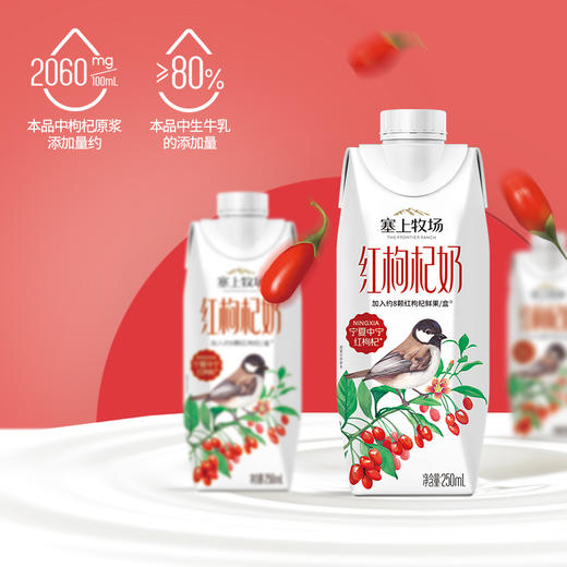 【新春好友礼赠】夏进 塞上牧场红枸杞奶250ml×10瓶整箱 商品图2