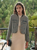 OLrain欧芮儿千鸟格短外套女秋季2023年新款立领正肩设计感上衣 商品缩略图0
