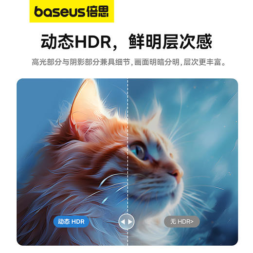 倍思 高清系列 Type-C 转 DP8K 高清同屏转换线 商品图3