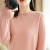 秋冬新款圆领毛衣女套头针织衫纯色长袖女装薄款内搭短款打底衫 商品缩略图9