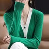 新款2023秋季风气质6羊毛开衫V字领常规毛衣女式针织衫 商品缩略图2