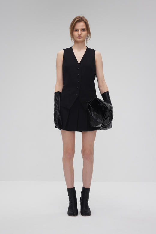 双对纽扣修身马甲 商品图0