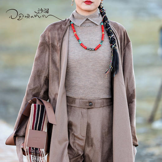 羊绒呢山峰印花开衫SJF95W297A 商品图1