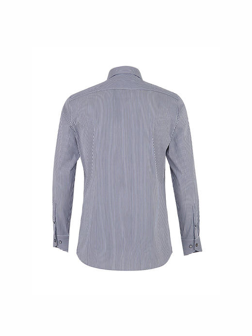 callisto蓝色加厚条纹棉混纺长袖衬衫 FSSTL241C BL 商品图2