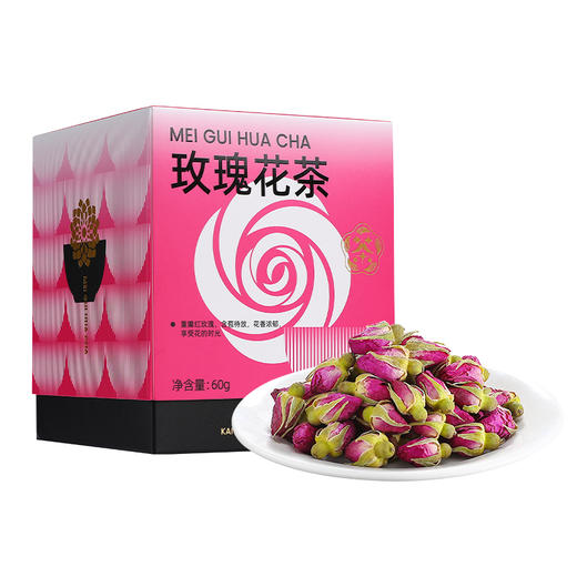 杞里香60g盒装玫瑰花茶平阴重瓣红玫瑰香气浓郁，花大色艳，瓣多瓣厚，营养丰富 商品图0