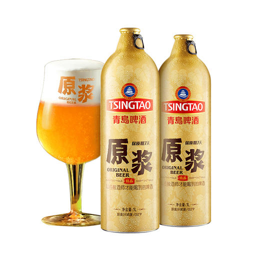 青岛啤酒7天精品原浆1L*2桶 商品图1