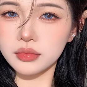 Claire color【元气水蓝】日抛 蓝色大光环设计  优雅干净清冽的荧光浅海蓝色