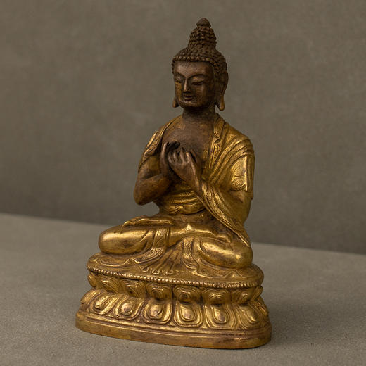 清 铜鎏金释迦摩尼佛像 商品图4