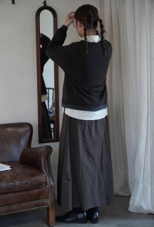 elsa esturgie 自然毛边裙摆宽腰带半身裙 商品图10