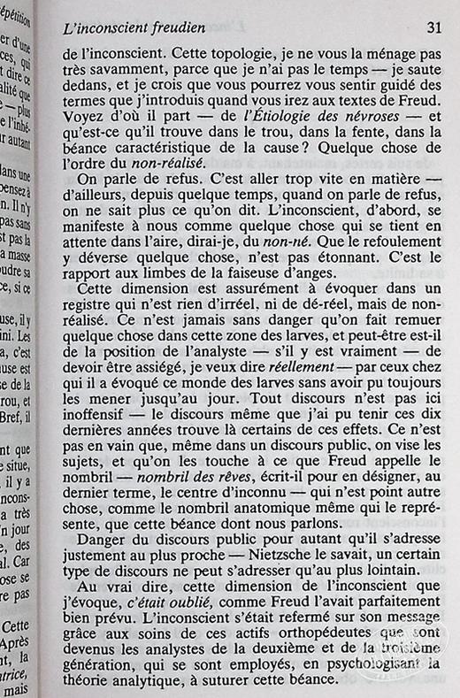 【中商原版】拉康研讨会 11 精神分析基本概念 Les Quatre concepts fondamentaux de la psychanalyse 法文原版Jacques Lacan 商品图7