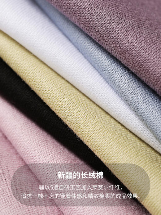 轻奢定制 棉柔速干! 春夏宽松显瘦打底纯色短袖女百搭圆领内搭薄T恤 商品图3