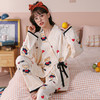 秋冬季【萌系长袖睡衣套装】 韩版系带家居服 舒适棉质  多款图案可选 商品缩略图12