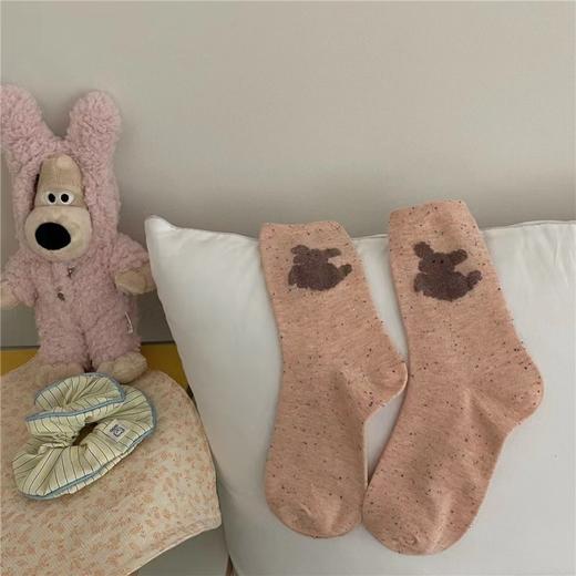 （清仓现货）【社群供M】多巴胺秋季韩版中筒学院风波点小狗棉袜 商品图6