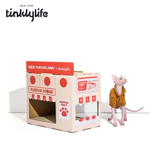 Tinklylife便利店猫抓板 Furfurland联名款（简易拼装款-建议12斤以内猫咪使用） 商品图0