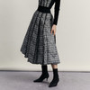 谜底羽绒半身裙女2023冬季新款复古特色格纹A型大摆长裙234MY1590 商品缩略图1