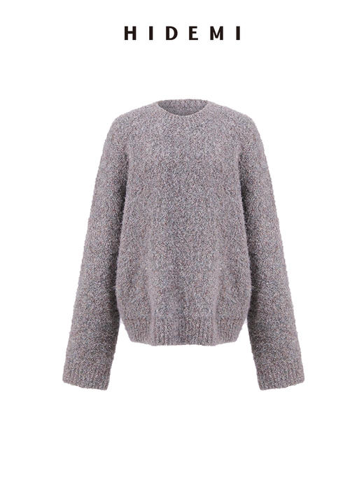 HIDEMI Snowman雪人加厚款粗针圈圈绒超保暖廓形大毛衣 商品图10