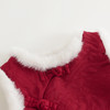【马克珍妮 芦芙】冬装中国风仿兔毛盘扣压花背心裙 232069 商品缩略图2
