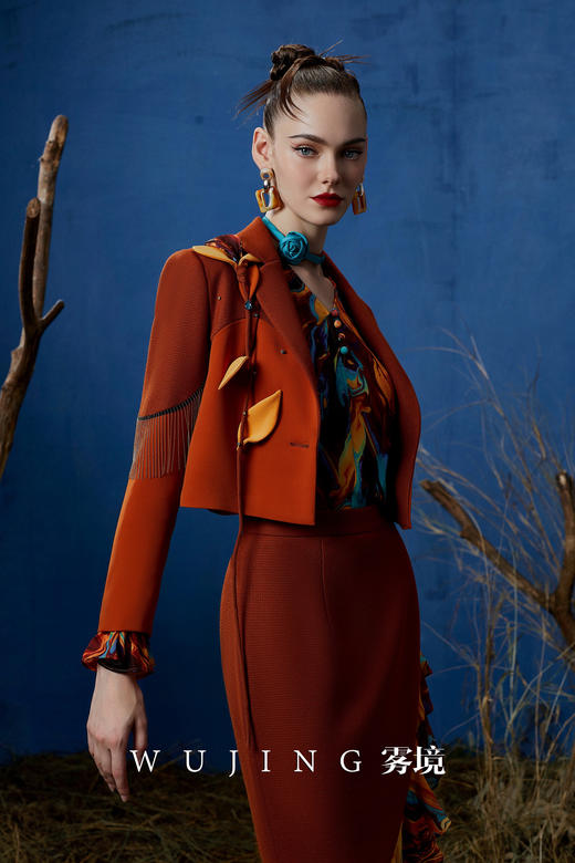 3203018 流光暖阳 进口超细加密玛卡布，进口立体十字花呢西装 雾境 商品图9