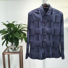 长袖衬衣男士秋翻领格子上衣休闲时尚长衬衫男装  SH-A010