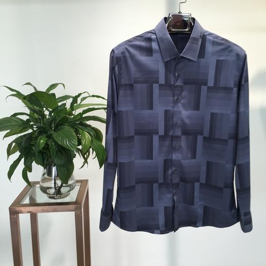 长袖衬衣男士秋翻领格子上衣休闲时尚长衬衫男装  SH-A010 商品图0