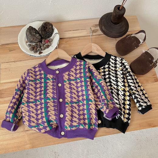 【开衫式设计，保暖性能出色！】儿童针织上衣新款秋冬外套上衣宝宝保暖开衫加厚外穿具有出色的保暖性能和舒适的穿着感lmlm 商品图3