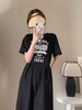 【亏本清仓】韩国chic夏季复古小众圆领图案字母印花连衣裙（不支持退换） [福利品] 商品缩略图1