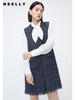 NEELLY纳俪商场同款小香风无袖连衣裙秋冬千鸟格马甲裙显瘦A字裙N23101Y01019 商品缩略图1