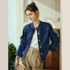 OLrain欧芮儿秋季2023新款法式牛仔短外套宽松复古气质单排扣衬衫 商品缩略图0