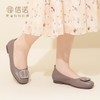 信诺真皮单鞋女2023秋新款平底浅口软底瓢鞋中年妈妈鞋舒适豆豆鞋23Q1629-13 商品缩略图1