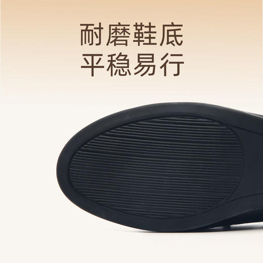 信诺真皮舒适女鞋2023新款秋季深口中老年休闲皮鞋中年妈妈鞋粗跟23Q3510-6 商品图1