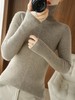 品牌2023秋季韩系风日韩休闲纯羊毛套头高领常规毛衣女式羊毛衫 商品缩略图0