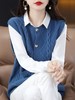 新款2023秋季韩系风日韩休闲女式马甲纯羊毛开衫圆领常规 商品缩略图0