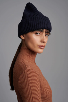 CORDOVA - CORDOVA BEANIE - Ink - 女装 - 毛线帽 - 黑色