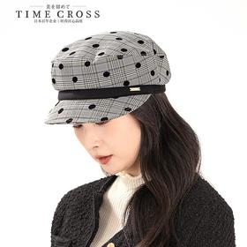 YORO容若波点格纹短檐帽（DN0004）