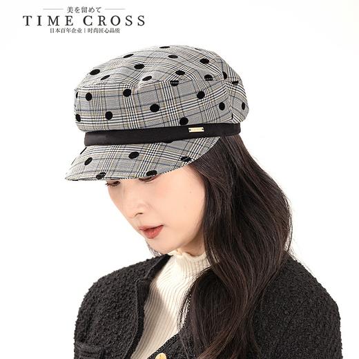 YORO容若波点格纹短檐帽（DN0004） 商品图0